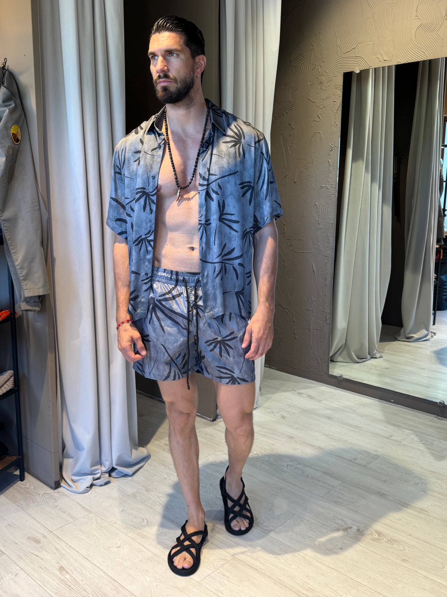Costume Palme Grigio