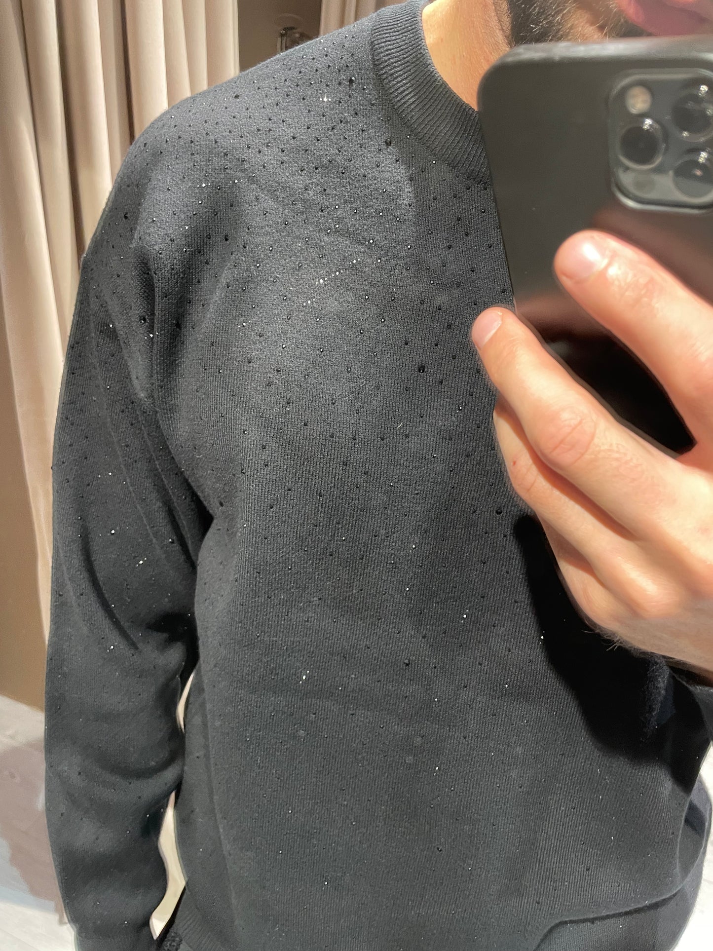 Maglia Brillantini Nera