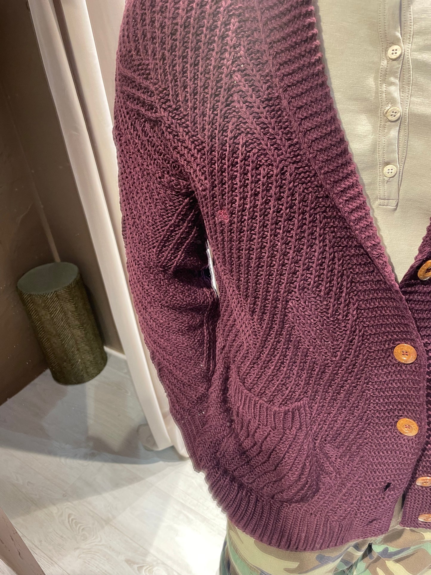 Cardigan Retro’ Bordeaux