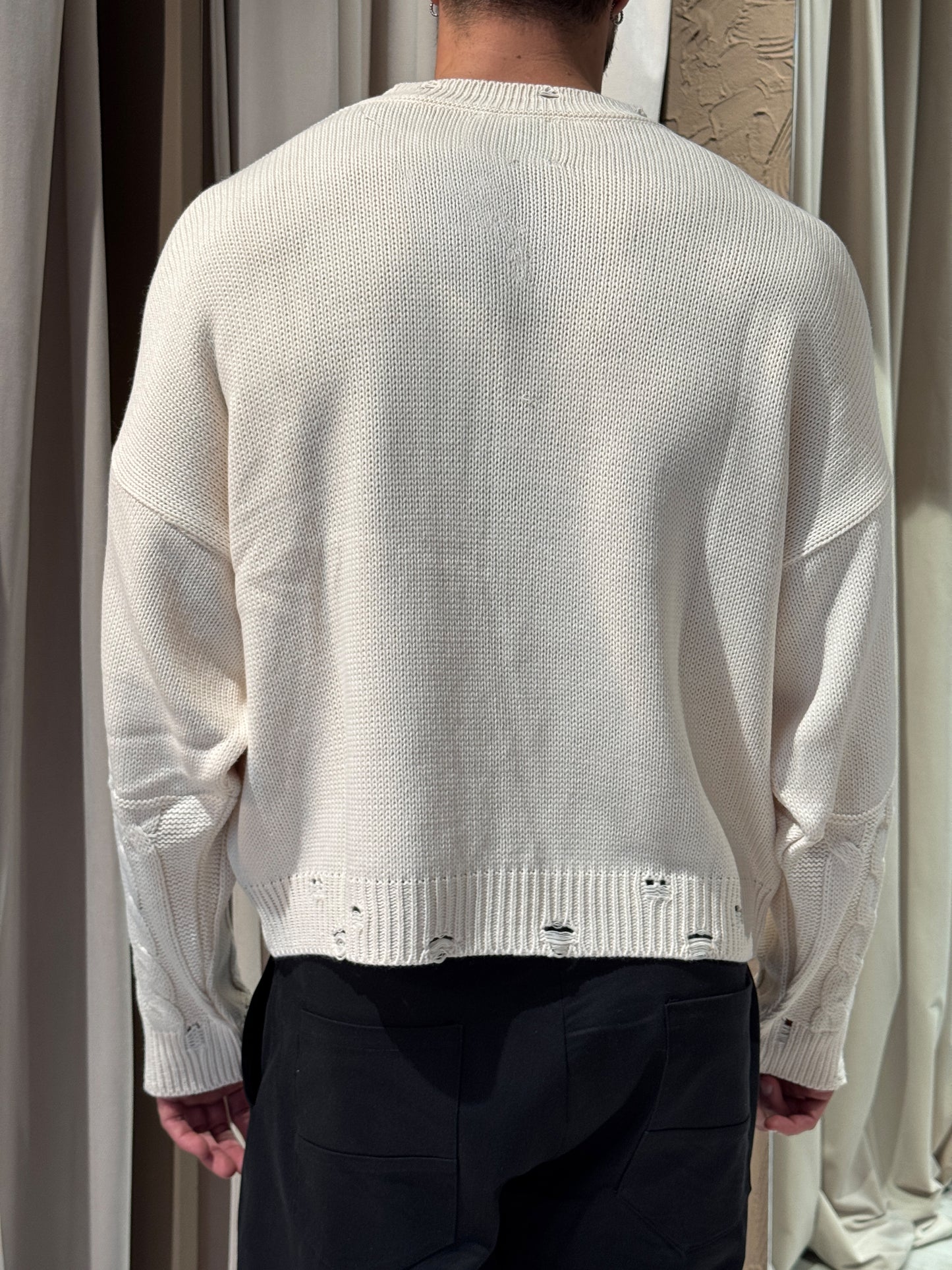 Maglione rotture panna