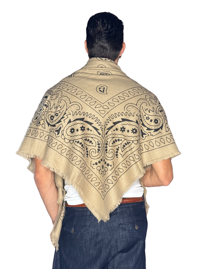 Pashmina Lana Bandana Beige