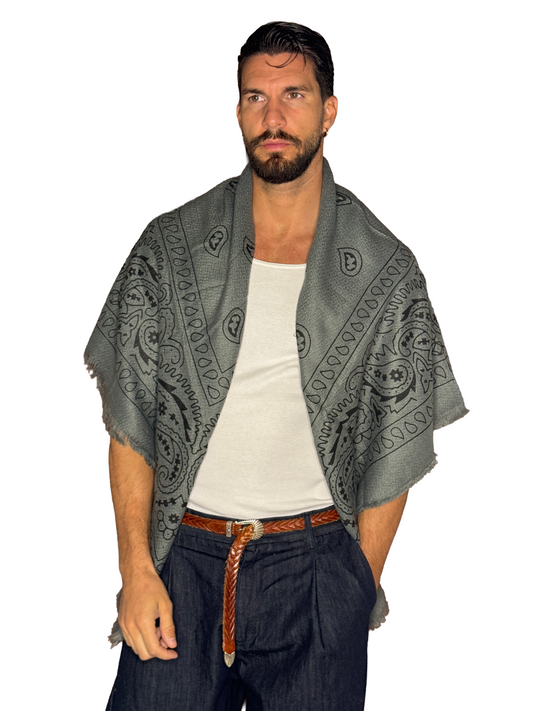 Pashmina Lana Bandana Grey