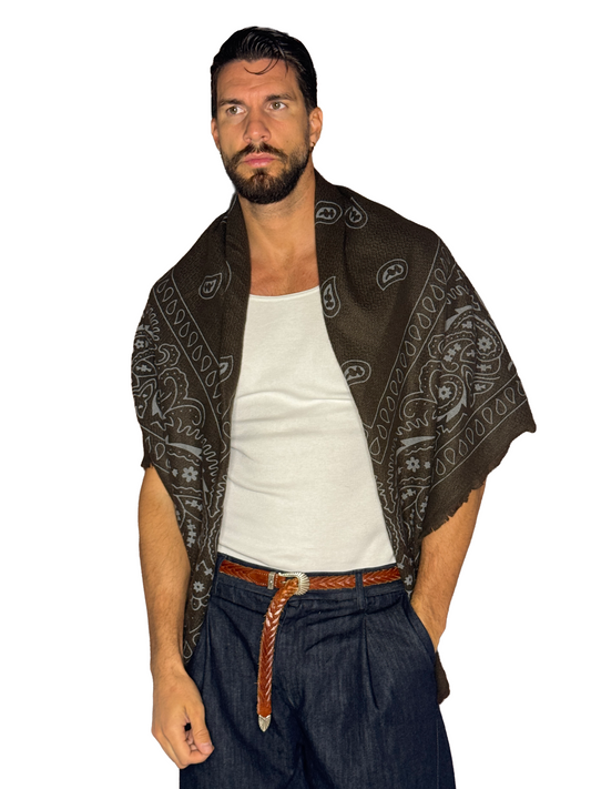 Pashmina Lana Bandana Brown