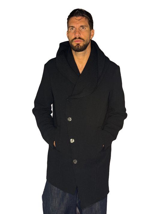Cappotto Taglio Vivo Svasato