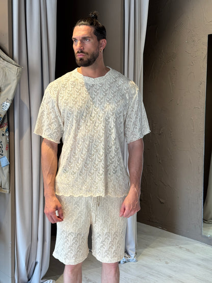 Maglia Macrame’ Naturale Adriano Lang