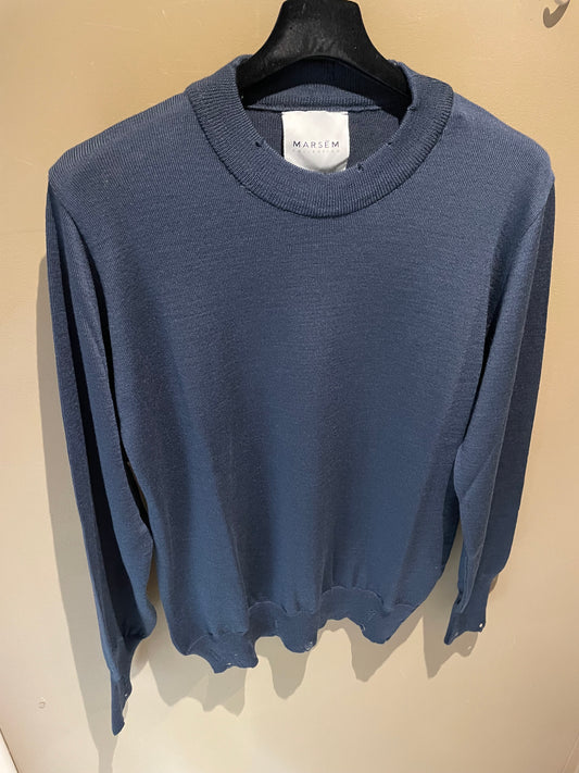 Maglione Blu Rotture