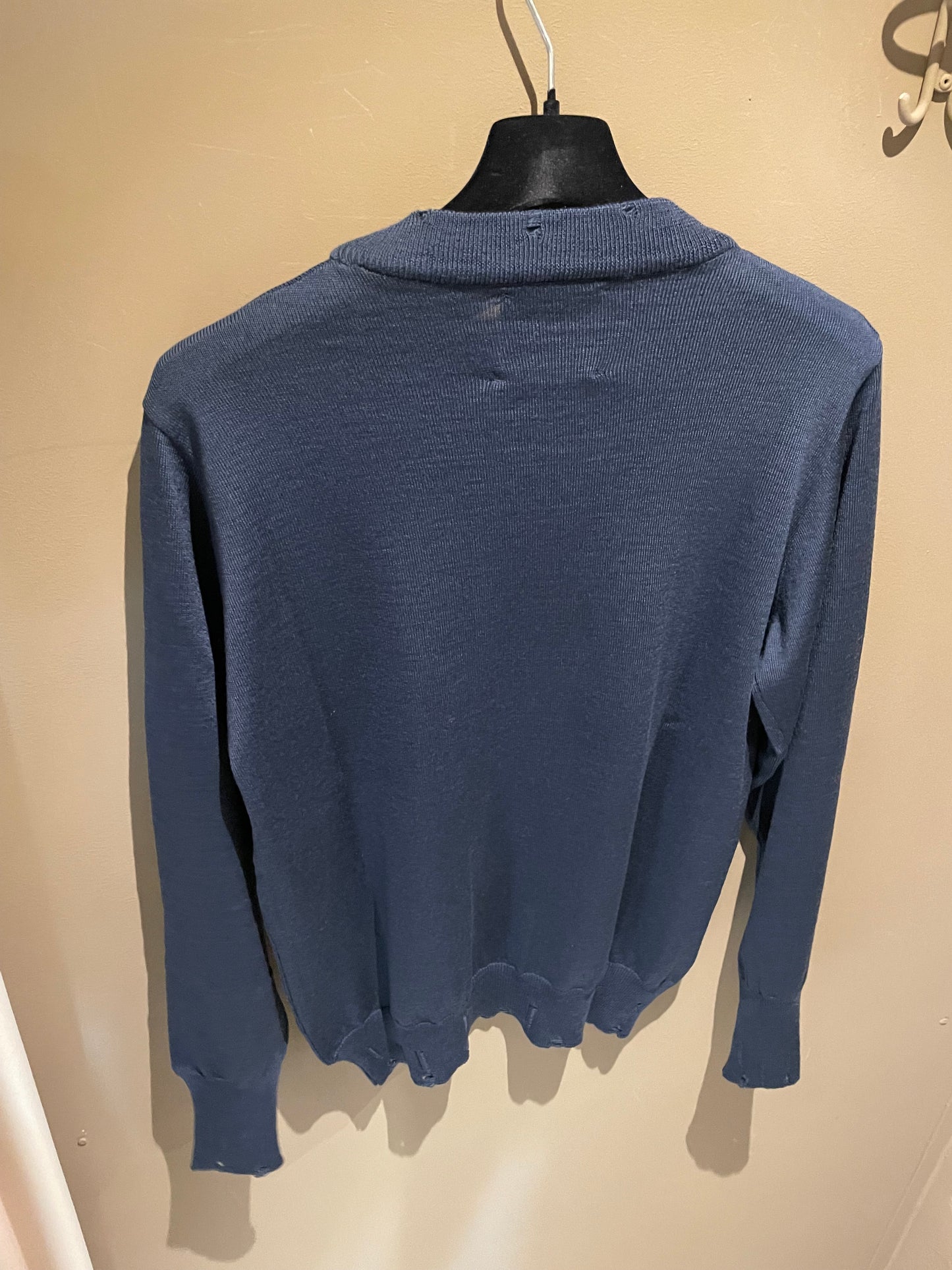 Maglione Blu Rotture