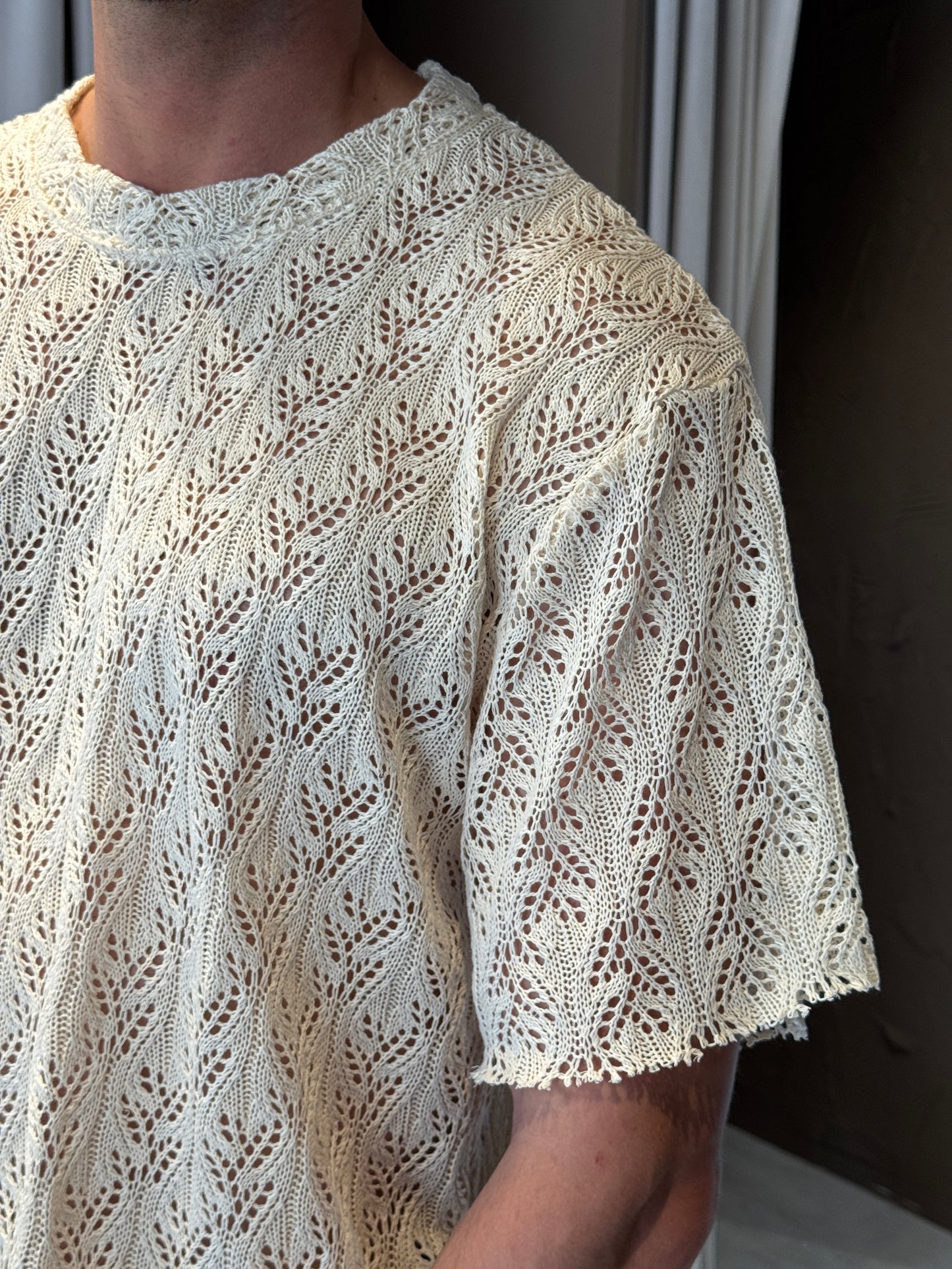 Maglia Macrame’ Naturale Adriano Lang
