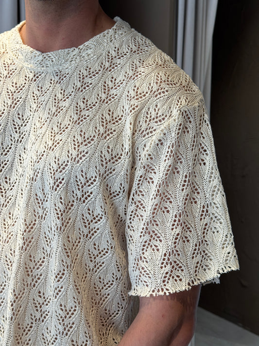 Maglia Macrame’ Naturale Adriano Lang