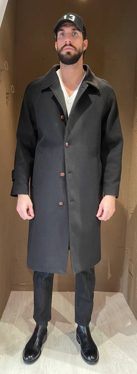 Cappotto Bottone Cuoio