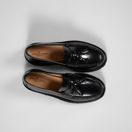 Mocassino Nero Nappine