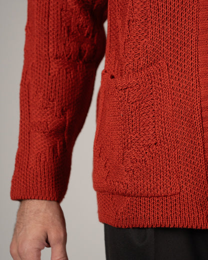 Cardigan Jacquard Etnico