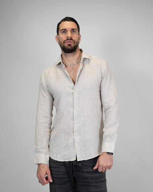 Camicia Lino Beige