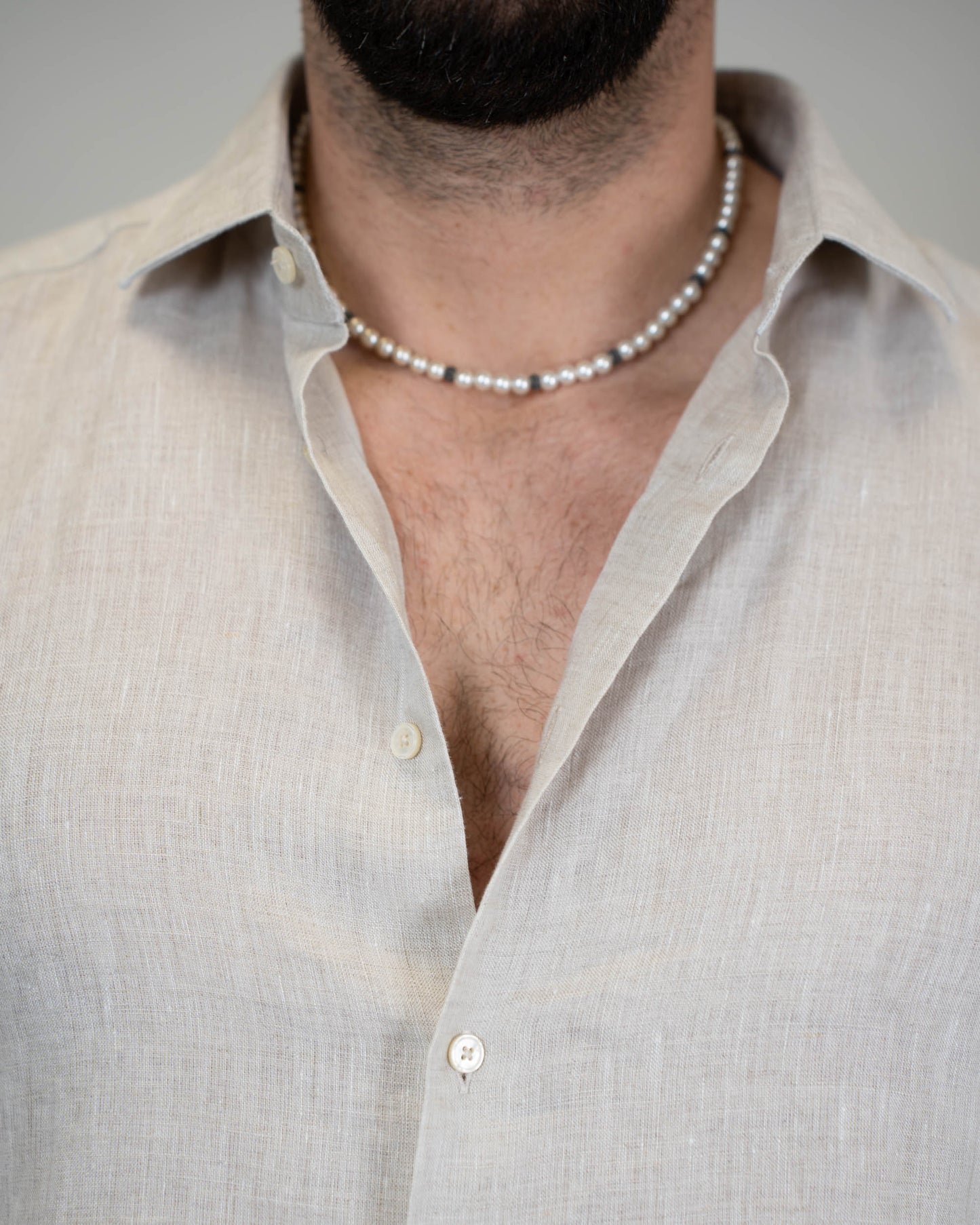 Camicia Lino Beige