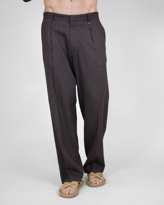 Pantalone Lino Marrone