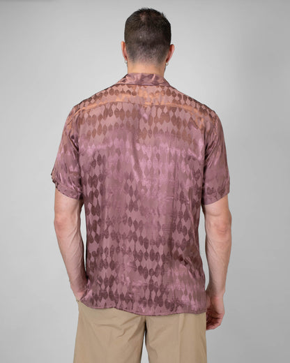 Camicia malva Jaquard