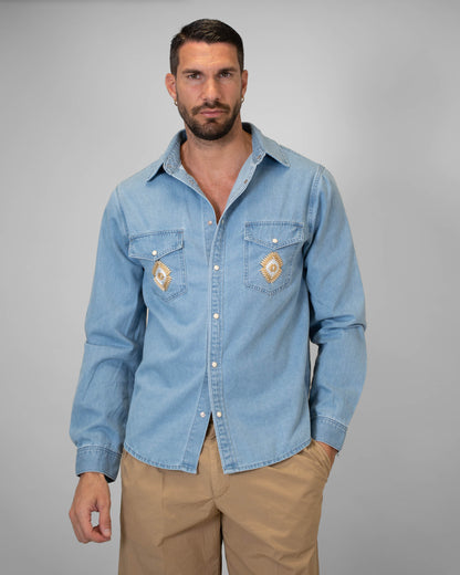 Camicia Denim Ricamo
