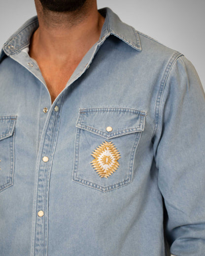 Camicia Denim Ricamo