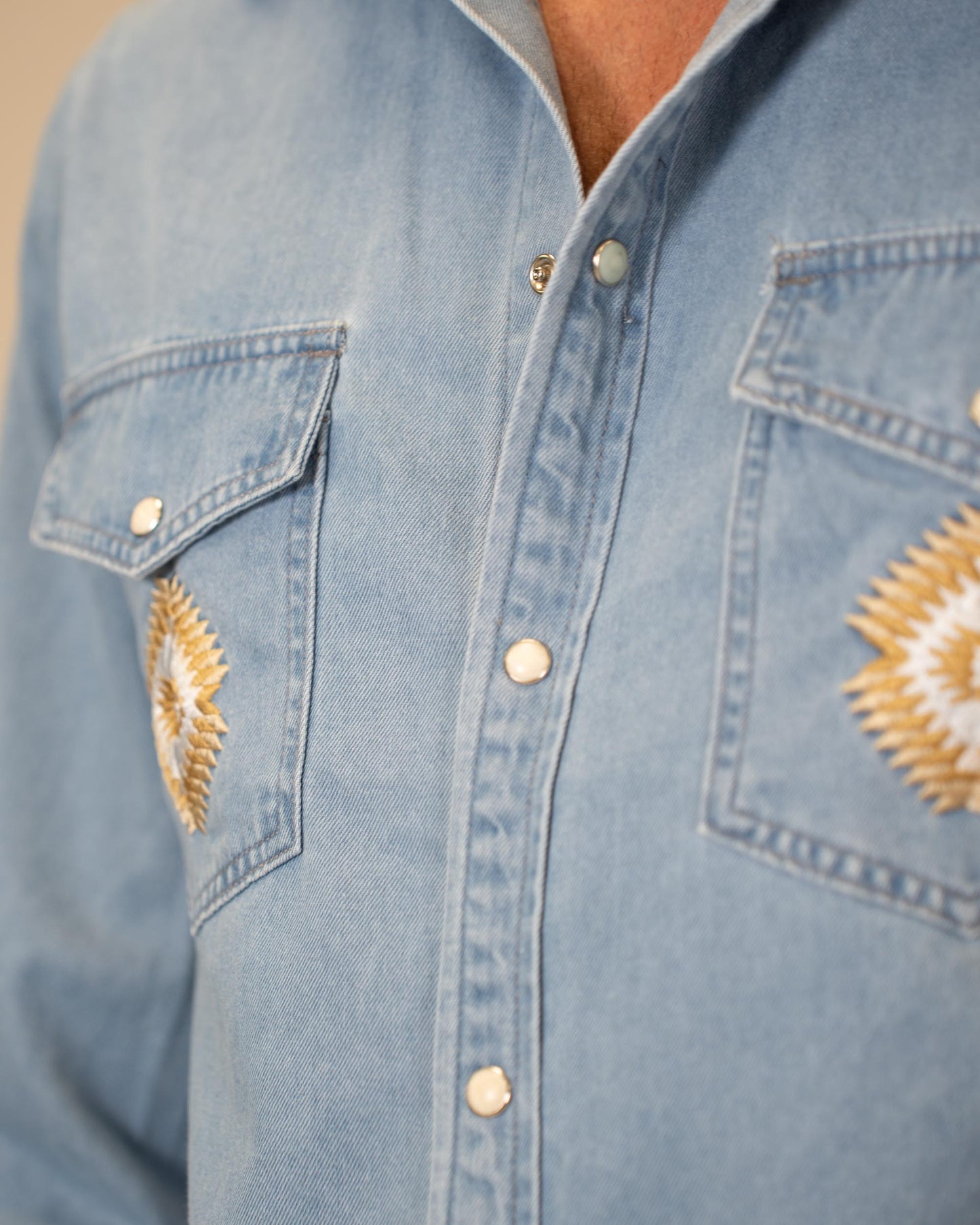 Camicia Denim Ricamo