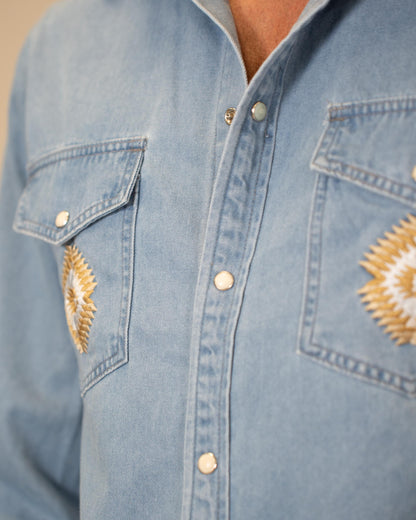 Camicia Denim Ricamo