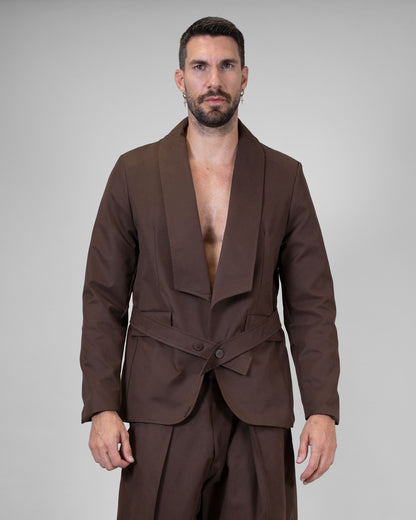 Giacca Corbousier Brown