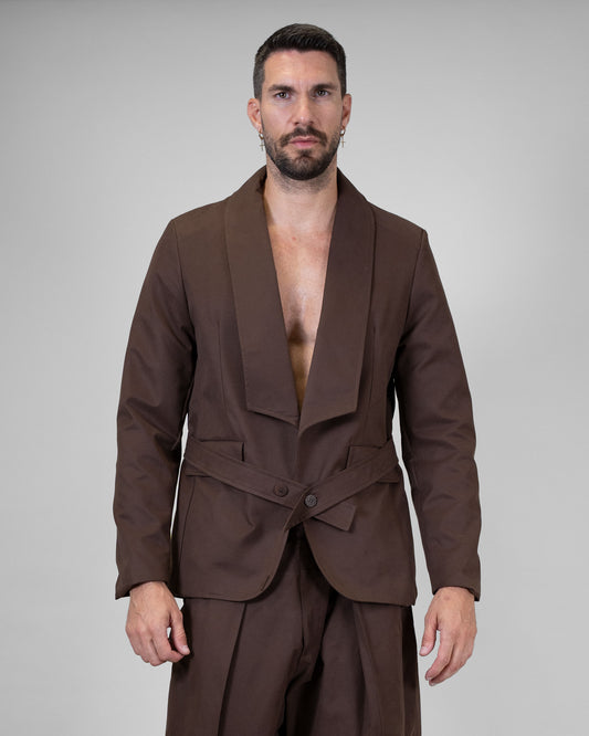 Giacca Corbousier Brown