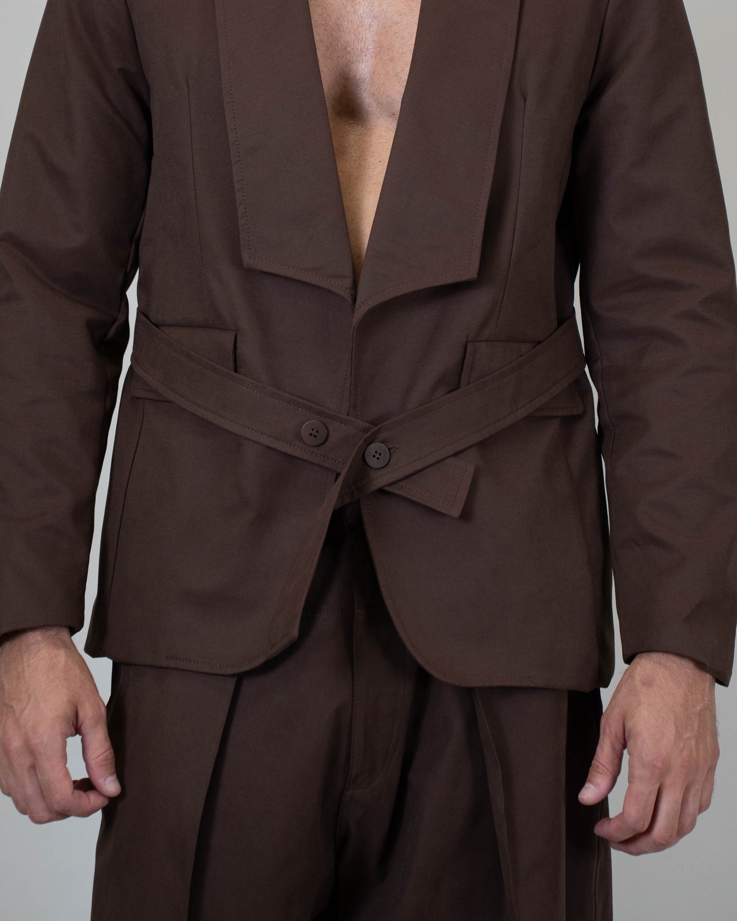 Giacca Corbousier Brown