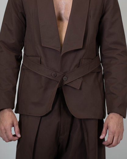 Giacca Corbousier Brown