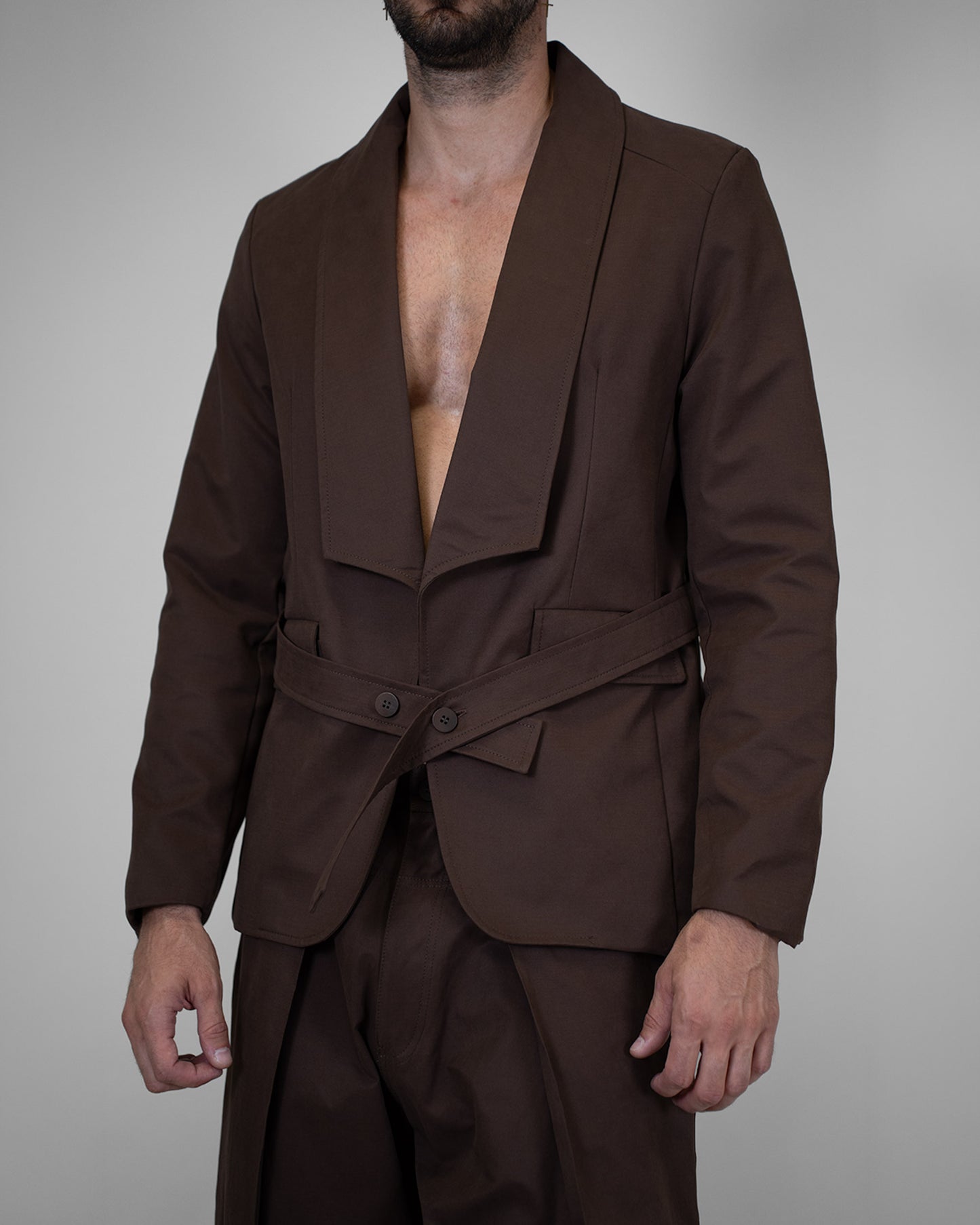 Giacca Corbousier Brown