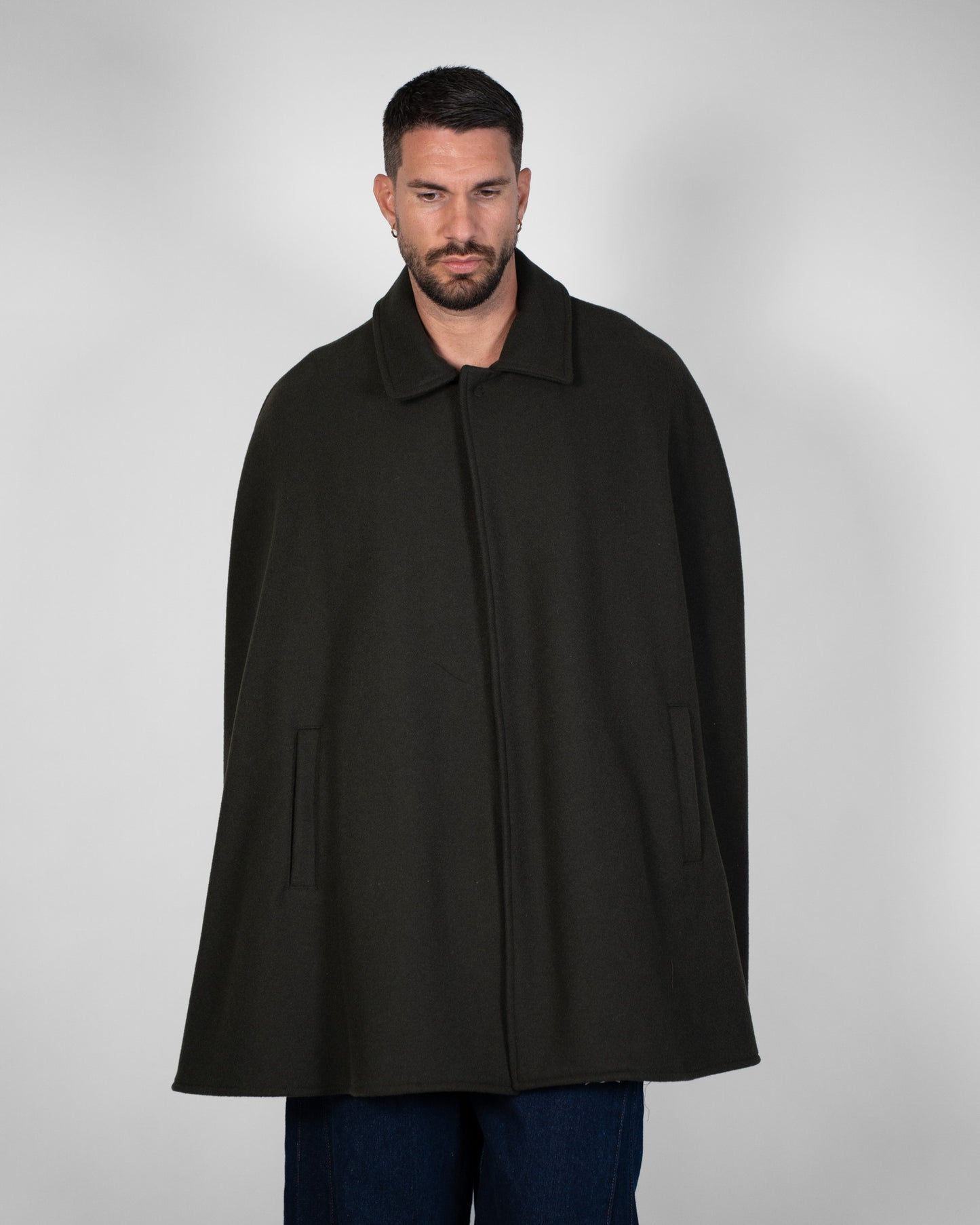 Cappotto Poncho Verde