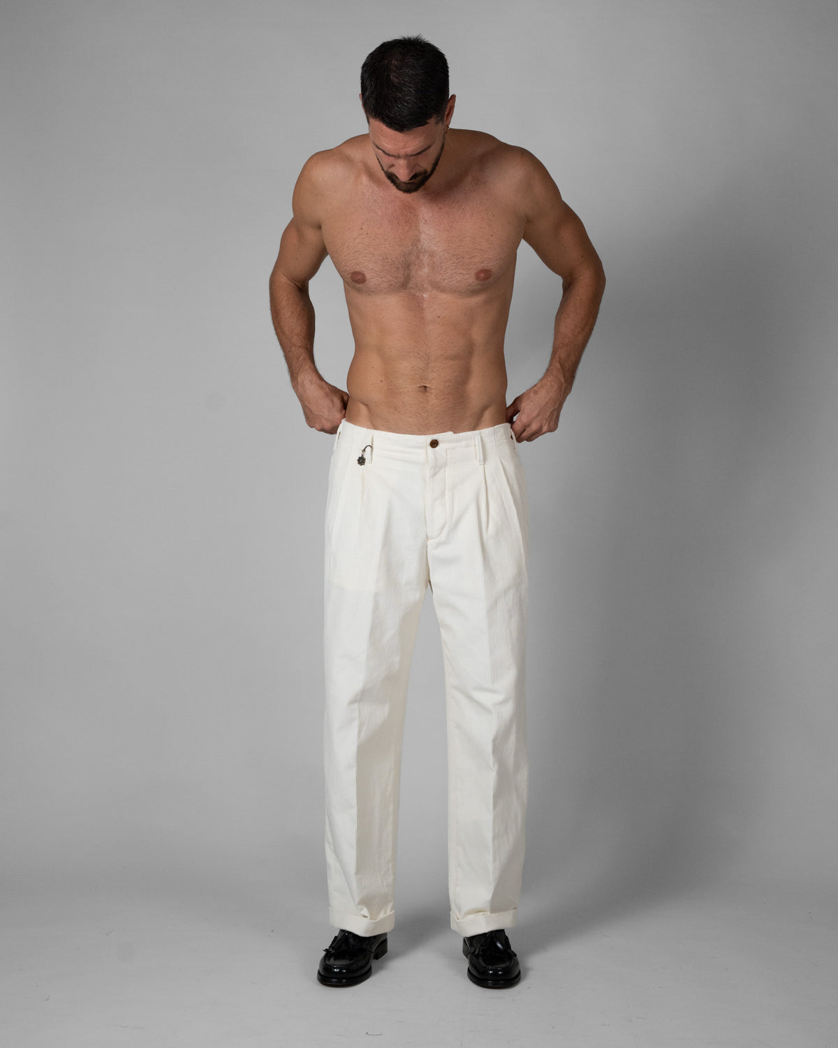 Pantalone Velluto Panna