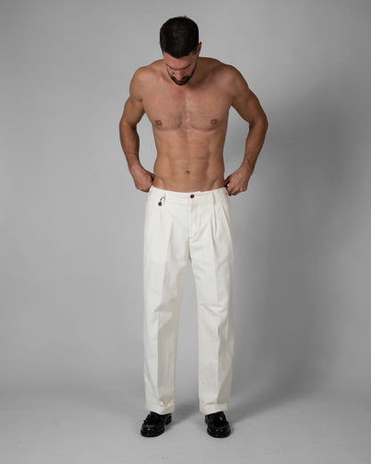 Pantalone Velluto Panna