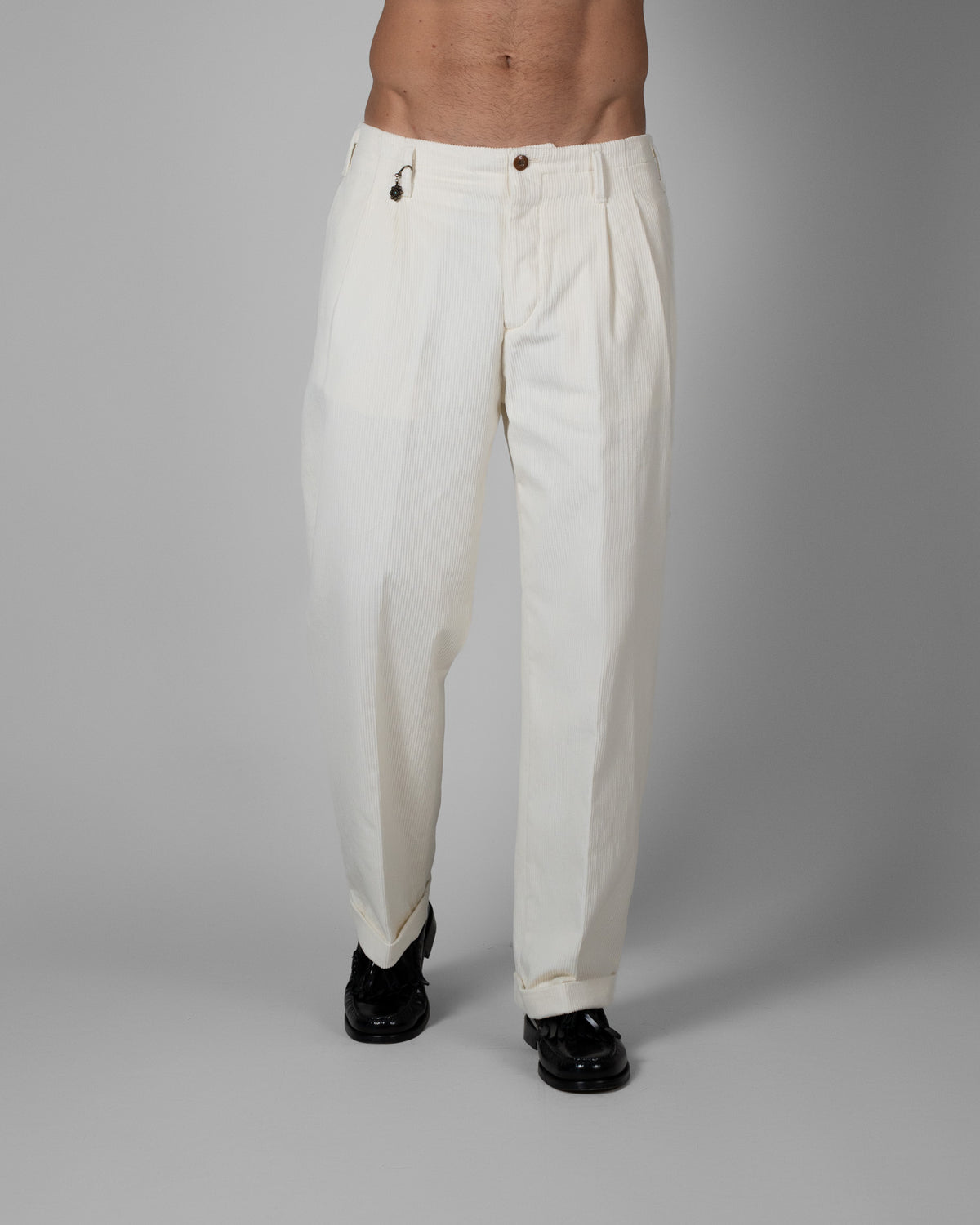 Pantalone Velluto Panna