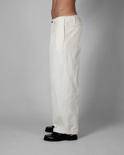 Pantalone Velluto Panna