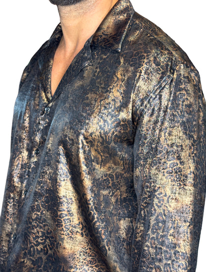 Camicia Animalier Oro