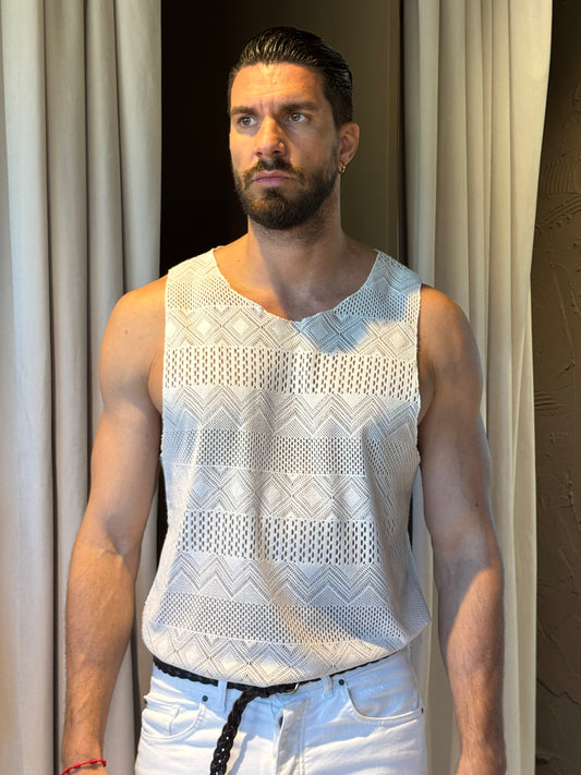 Canotta Macrame’ Avorio
