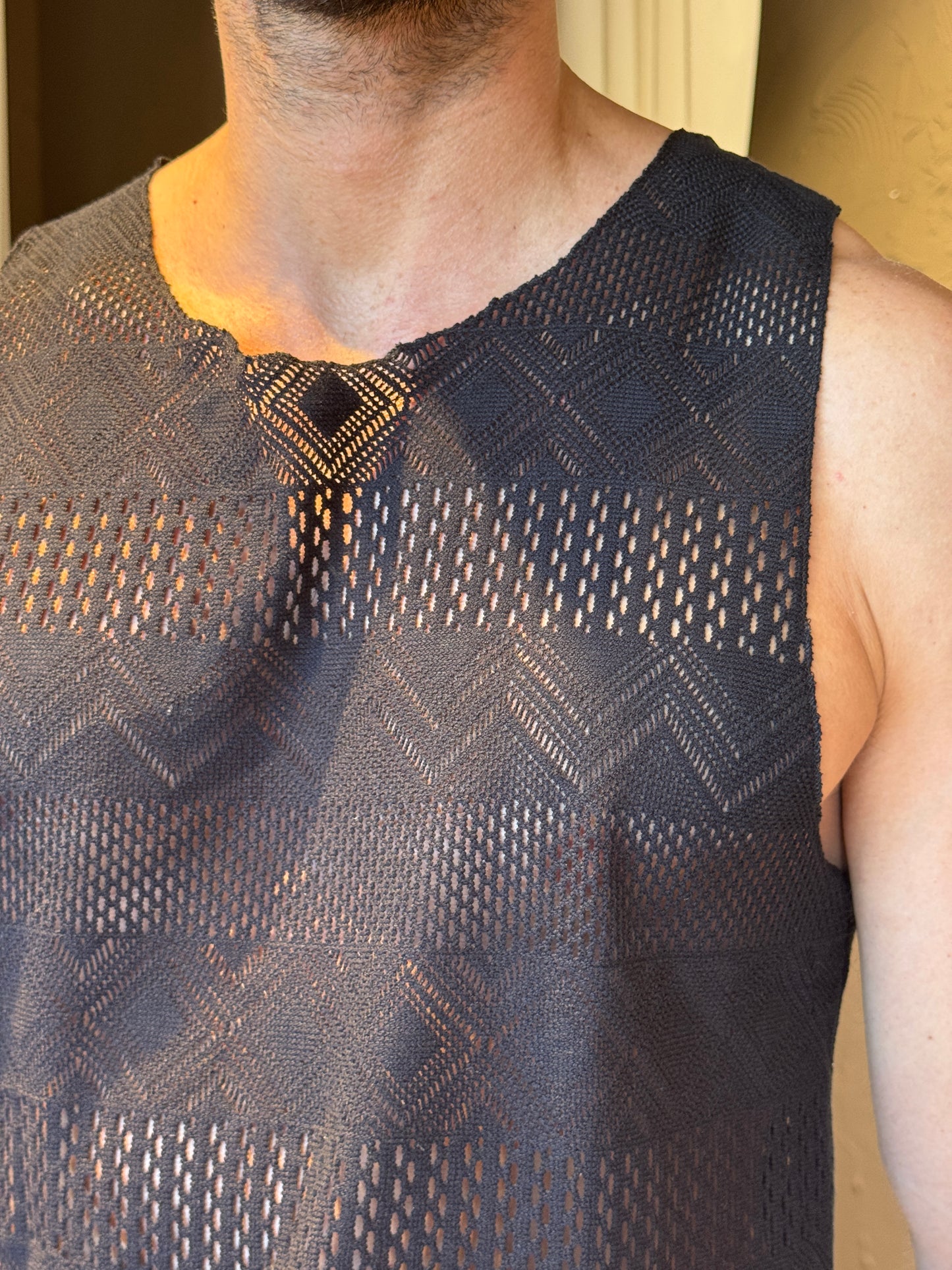 Canotta Macrame’ Nera