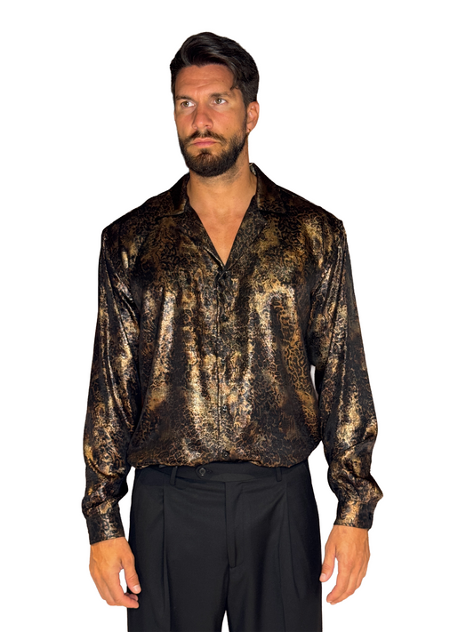 Camicia Animalier Oro