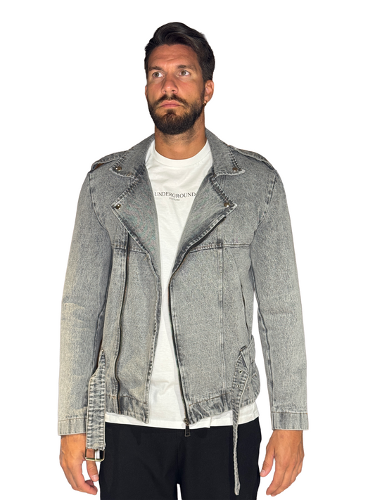 Chiodo Marmorizzato Denim