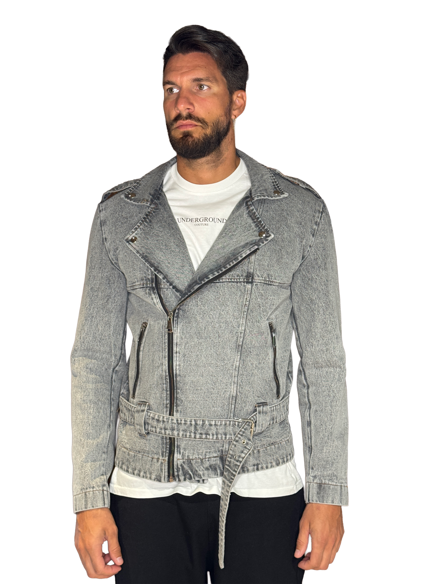 Chiodo Marmorizzato Denim