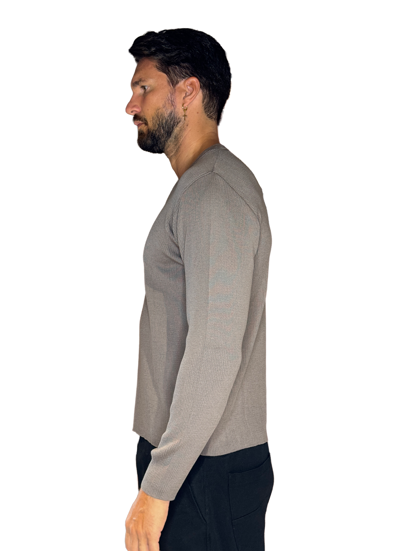 Maglia Costine V Tortora