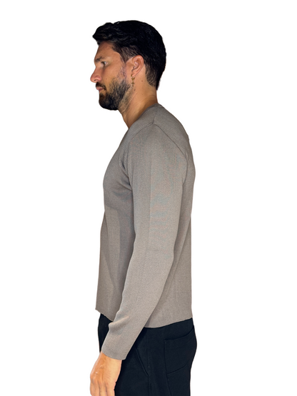 Maglia Costine V Tortora