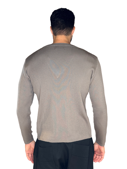 Maglia Costine V Tortora