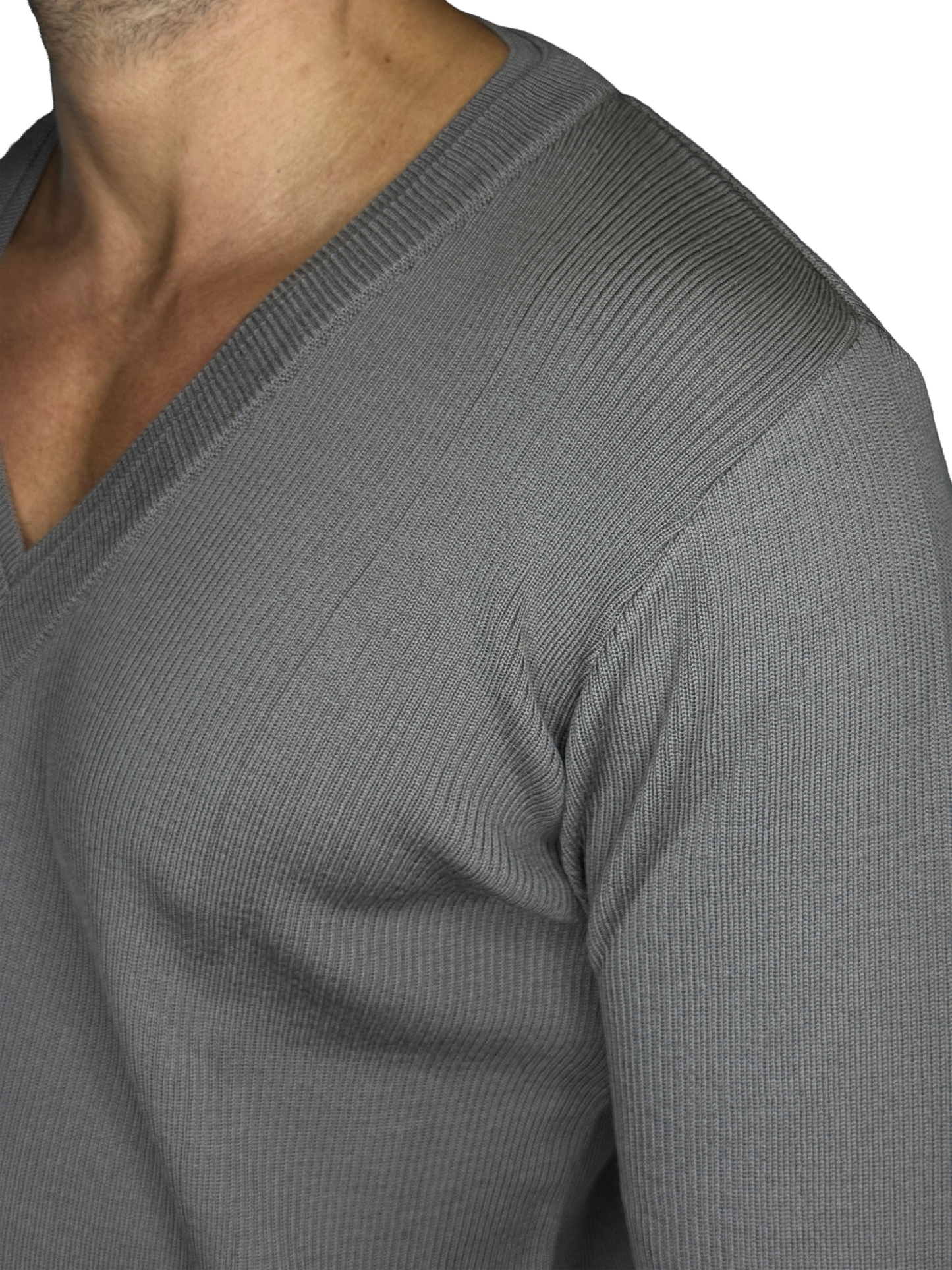 Maglia Costine V Tortora