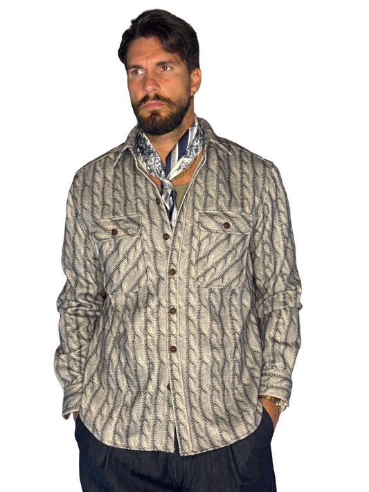 Field Jacket Stampa Intreccio