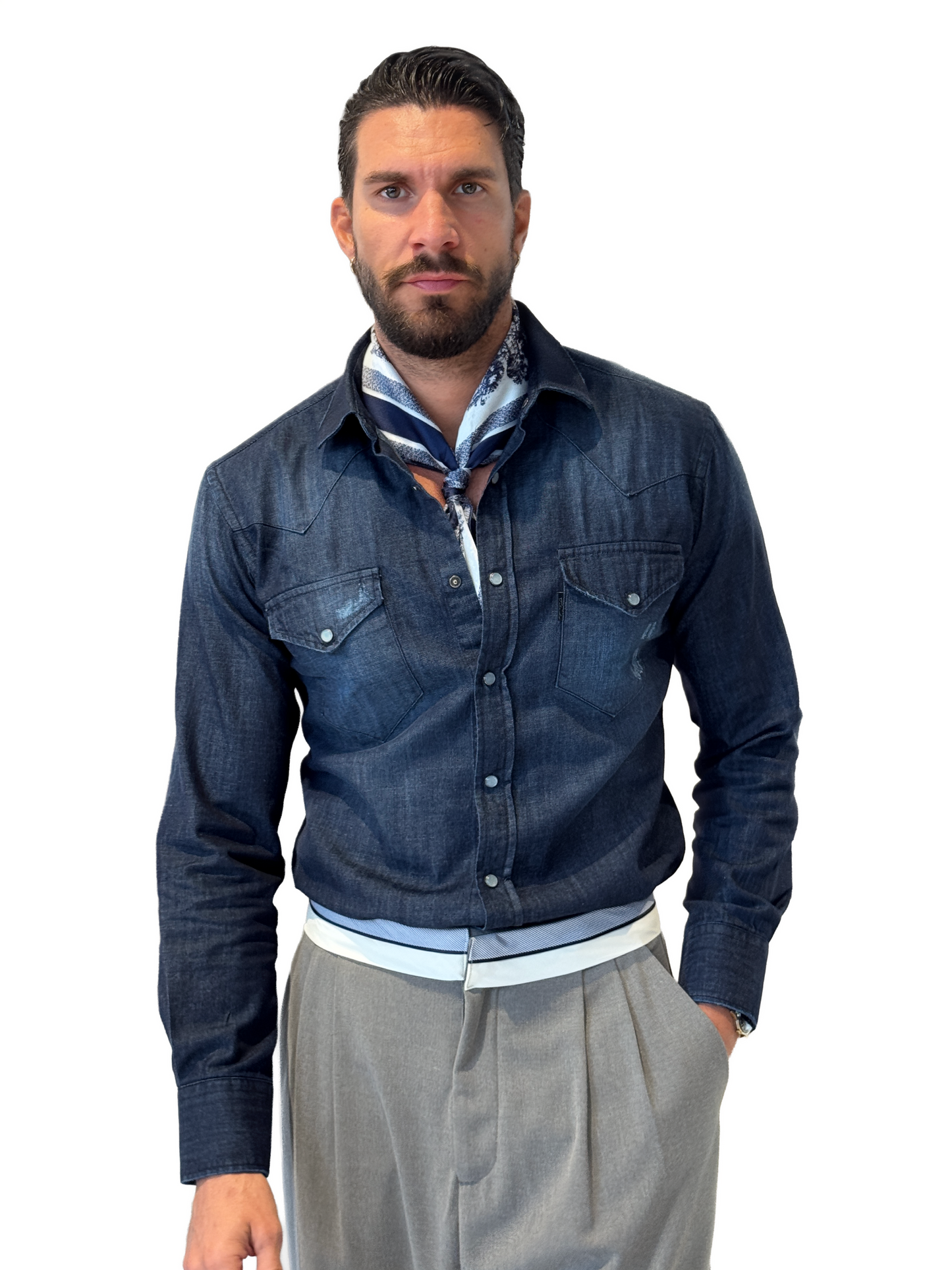 Camicia Denim Rotture