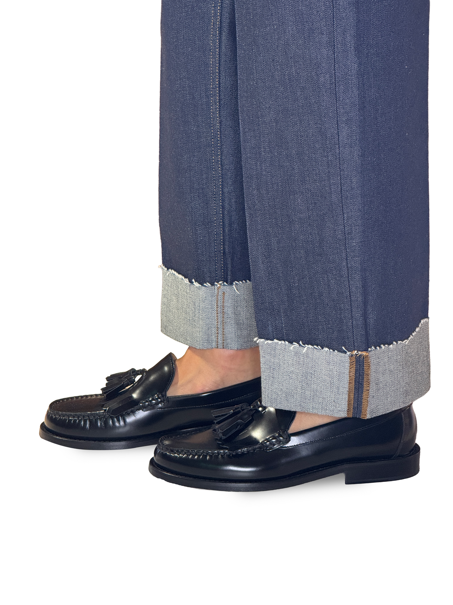 Mocassino Nero Frangia