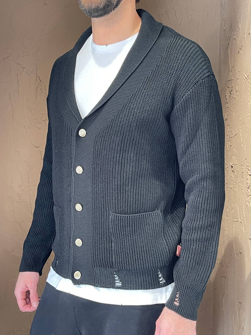 Cardigan Filo Nero