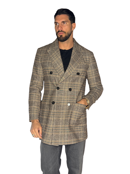 Cappotto Doppio Petto Scozzese
