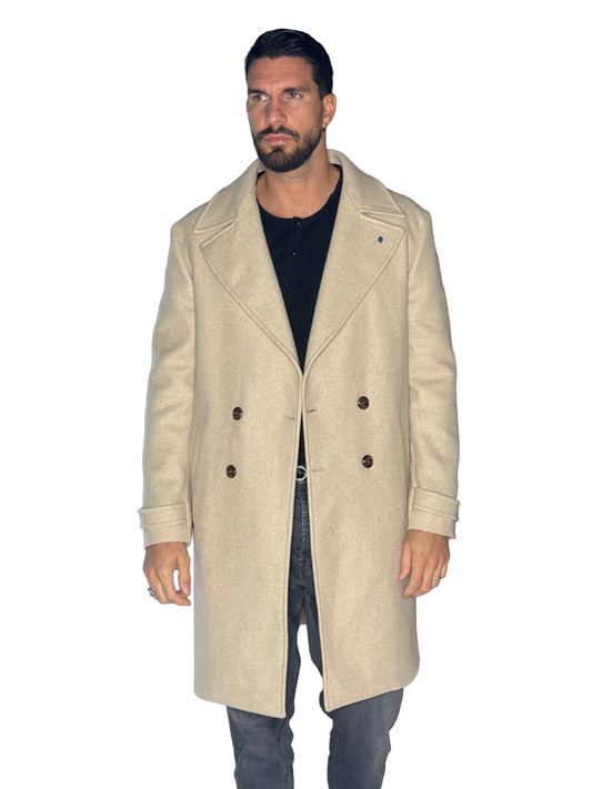 Cappotto Doppio Petto Beige AL